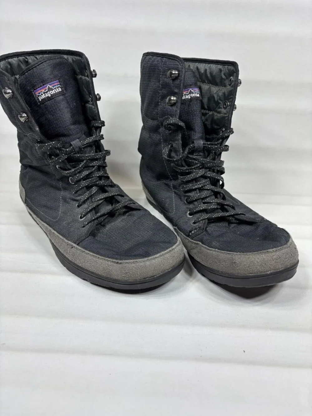 Patagonia Activist Puff High Waterproof Winter Boots Black Smoked Green Mens 13